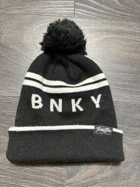 Binky Bro Toddler Black & White Pom Beanie